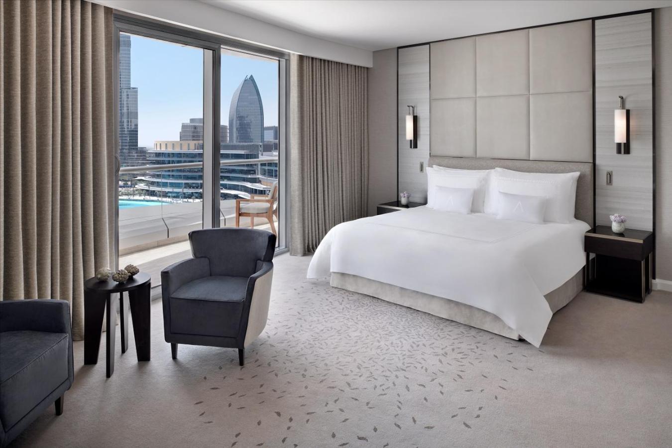 Address Downtown Otel Dubai Dış mekan fotoğraf A bedroom at the Four Seasons Hotel